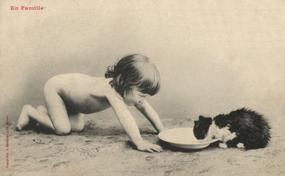 Enfant avec un chaton - French Photographer